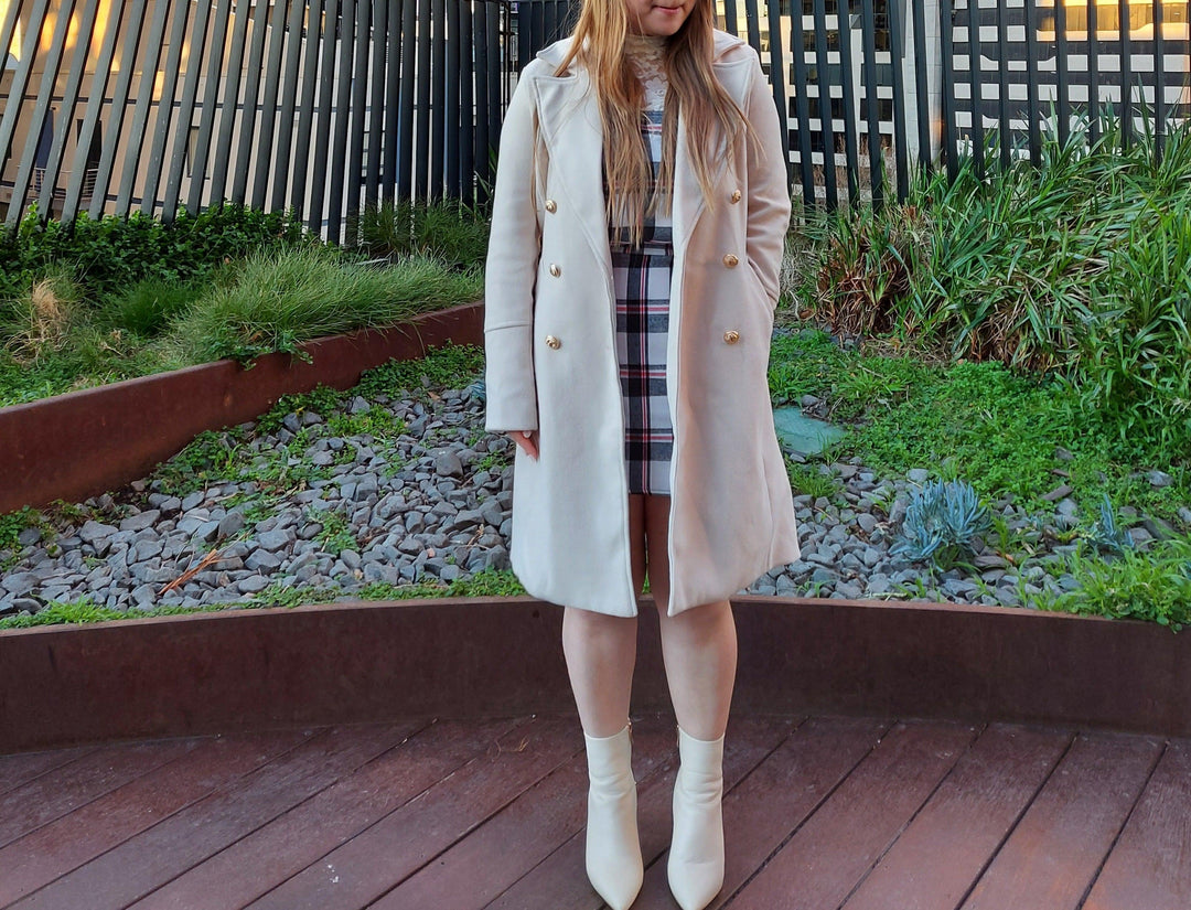 Fall For You Double Breasted Coat - Cream Outerwear