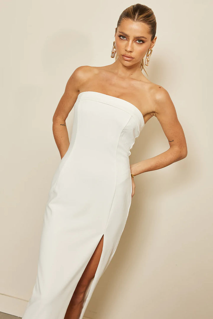 Runaway Bewitched Midi Dress - White Dresses