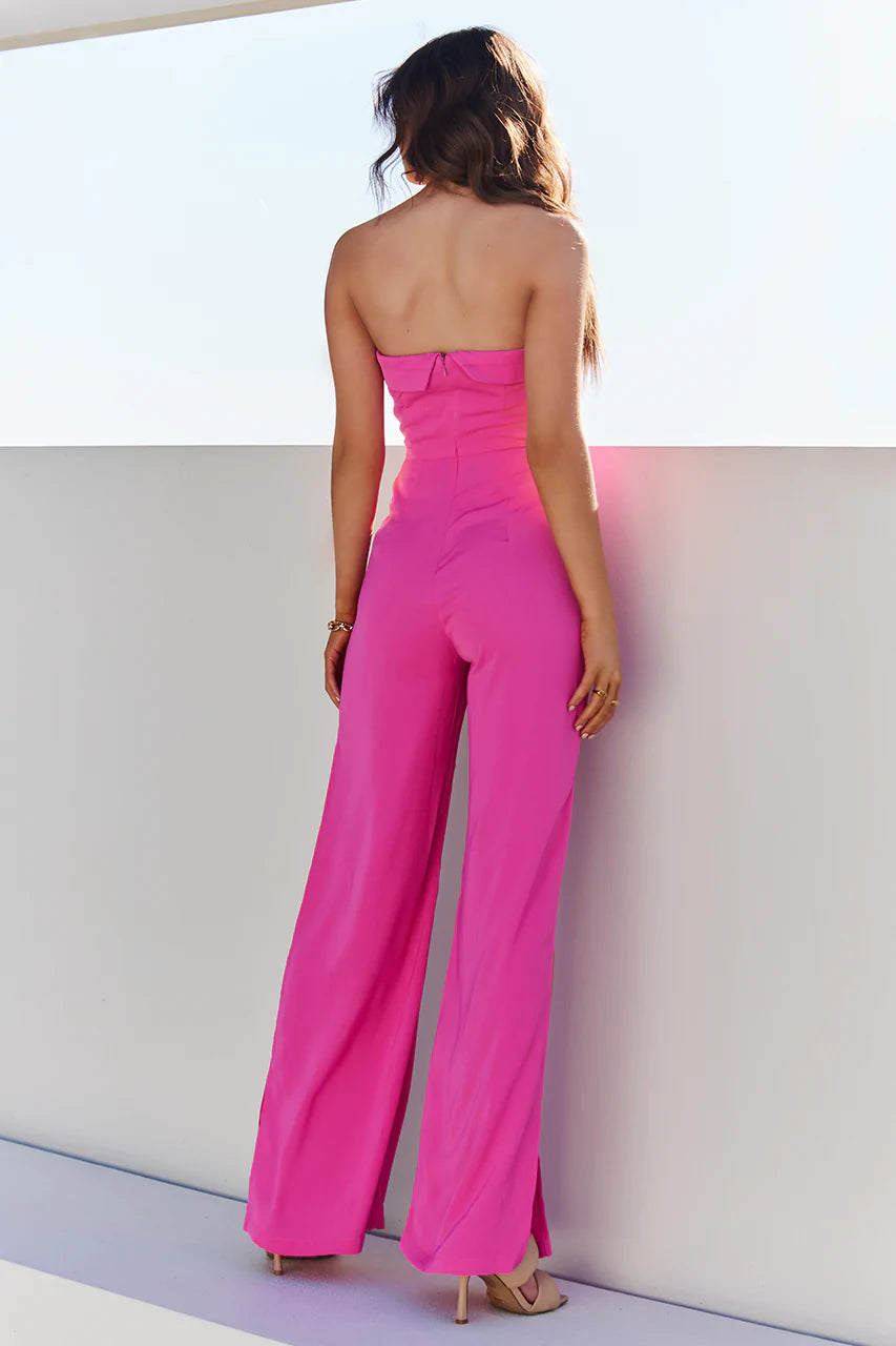 Runaway Nami Jumpsuit - Fuchsia / Hot Pink Jumpsuits