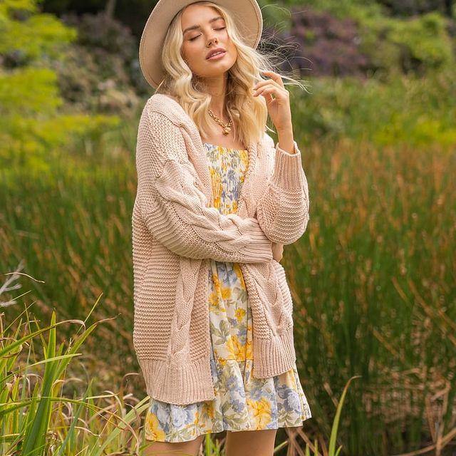 Whole Lot Of Love Knit Chunky Cardigan - Vanilla Outerwear
