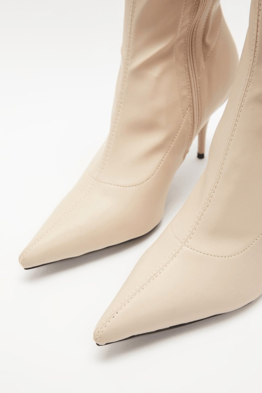 Billini Lyric Heeled Ankle Boots - Birch/Beige - Coco & Buttercup