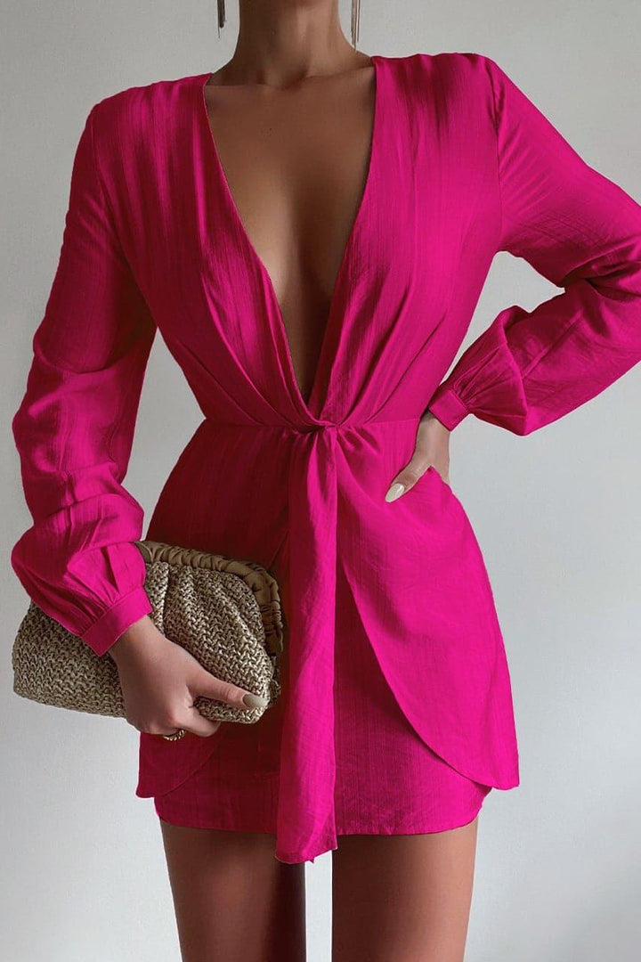 Runaway Wyatt Mini Dress - Pink Fuchsia Dresses